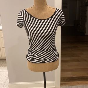 Black and white striped top